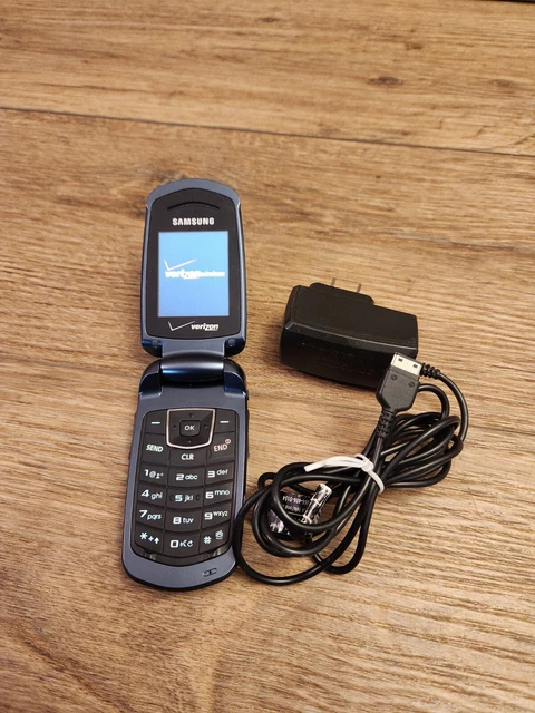 SAMSUNG SMOOTH VERIZON Flip Cell Phone SCH-U350 Prepaid BLUE NO