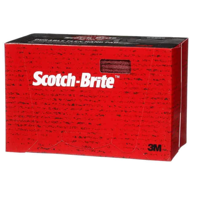 3M Scotch Brite 64659 Scuff Pads Very Fine Maroon Hand Sanding Pads 25/Box