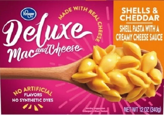 Kroger Deluxe Mac&Cheese ""Conchiglie & Cheddar"" e salsa di formaggio cremosa 340 gr USA