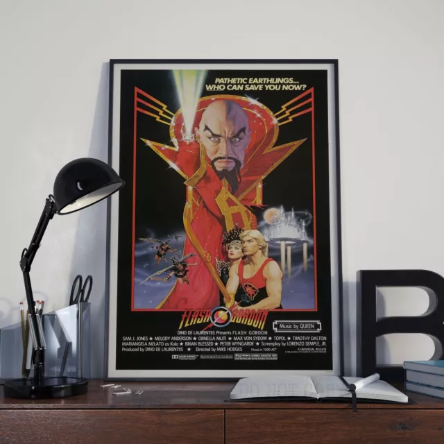 Flash Gordon Classic 80's Sci-Fi Movie Film Poster Print Picture A3 A4