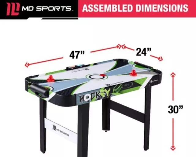 MD Sports 4FT. Air Powered Hockey Table, Multi-Color Brand New Fast Shipping