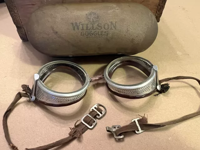 Vintage Willson Safety Goggles Eye Protection-Steampunk, Aviation, Motorcycle