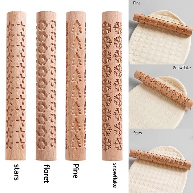 Spilla a rullo di alta qualità biscotti in rilievo colore legno atossico stampata in profondità