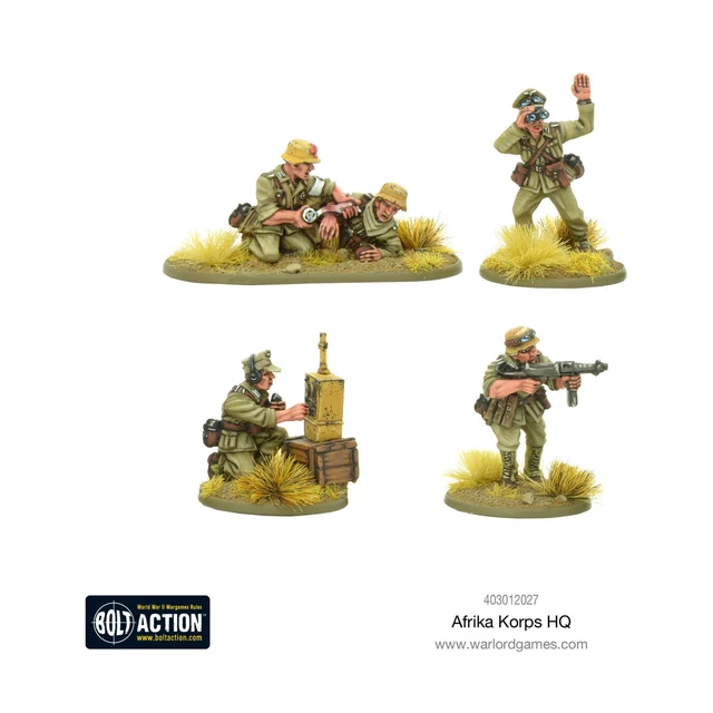 Warlord Games Afrika Korps Weapons Teams - Miniature In Resina 28mm Per Bolt Action - Cannone Panzerbüchse 41 E Squadra Cecchini