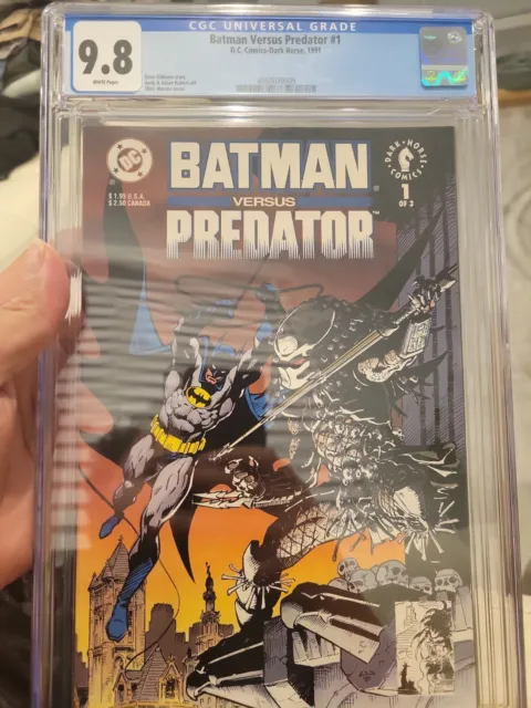Batman versus Predator #1 (1991) CGC 9.8 WHITE pages DC Comics