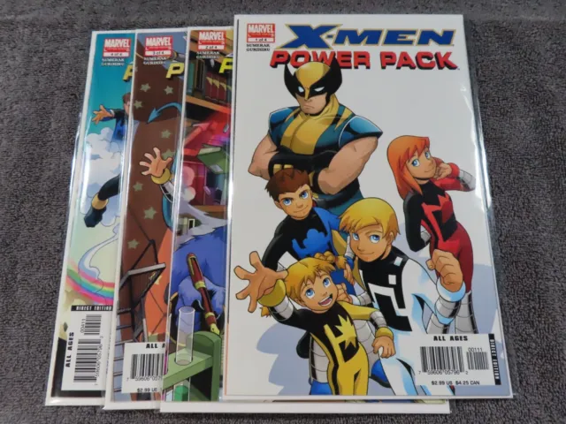 2005 MARVEL Comics X-MEN / POWER PACK #1-4 Complete Limited Series Set - NM/MT