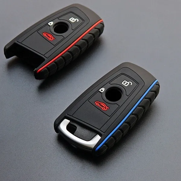 BMW Key Case Fob Cover for F10 F20 F30 Silicone  ☆ Keyless ☆ with 3 buttons red