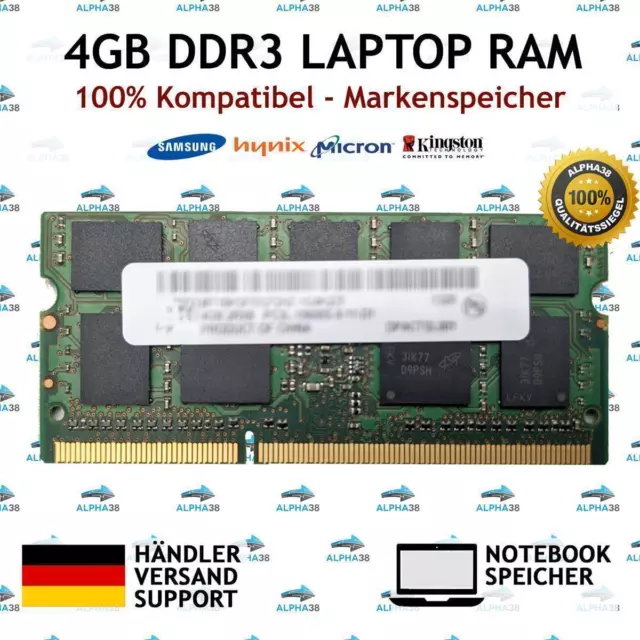 4 GB PC Portable RAM DDR3 1600 Medion Akoya E6239 S2217 Mémoire