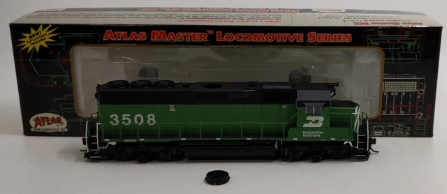Atlas 9705 HO Scale Burlington Northern GP-40 Diesel Locomotive #3508 w/DCC EX
