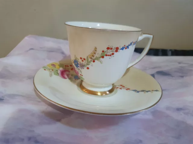 Rare Royal Doulton Rosalee Cup And Saucer ART DECO