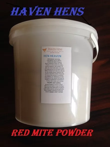 DIATOMACEOUS EARTH Red Mite & Worming Powder 1.6KG Bucket Feed Grade Fast Del
