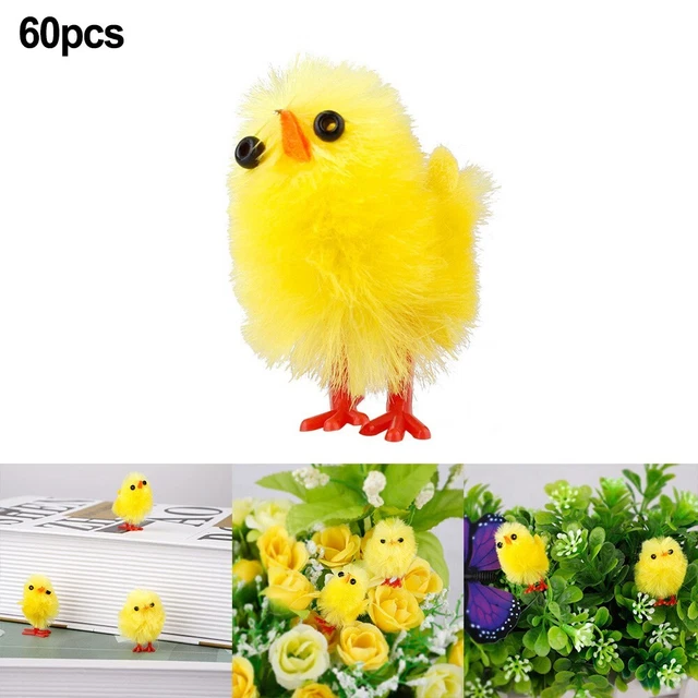 Chicks Simulado 60 piezas/juego Decoración Artificial del Hogar Hermosa Simulación Pascua