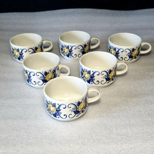 🔅 6 Tasses à café en porcelaine VILLEROY & BOCH modèle CADIZ
