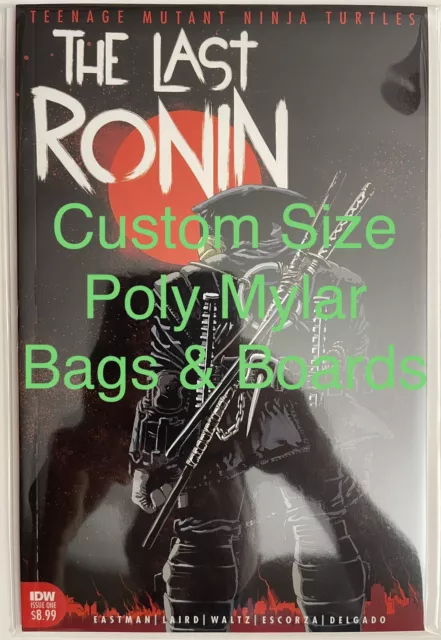 5 Teenage Mutant Ninja Turtles The Last Ronin #1 Poly Mylar Bags & Custom Boards