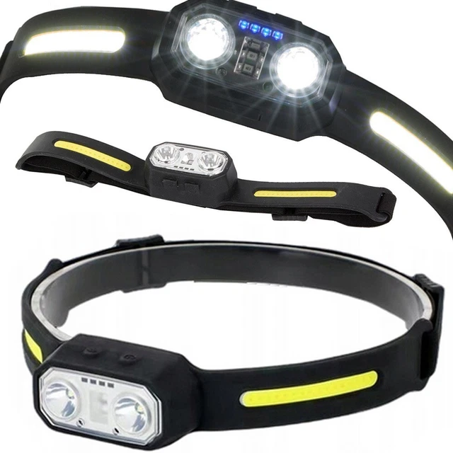 Torcia Frontale LED XPE Q5 Ricaricabile USB Con Zoom - Per Campeggio E Attività Outdoor