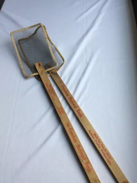 Vintage Wood Fly Swatter Freedom National Bank Freedom Pa. Pennsylvania