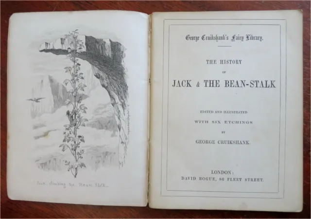 Jack & the Bean Stalk c. 1860's George Cruikshank illustrated children's book 3
