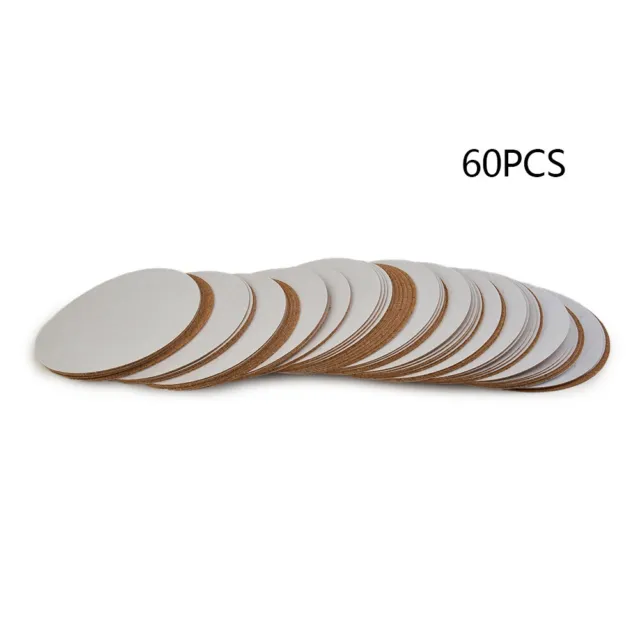 Cork Coasters 60Pcs Anti-slip Surface Heat Insulation 10cm Anti-Slip Cork Mats