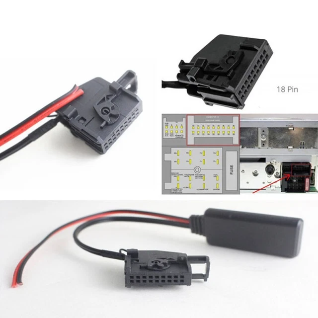 Car Bluetooth Adapter Aux Cable Cord Connector For Mercedes Comand 2.0 APS 220