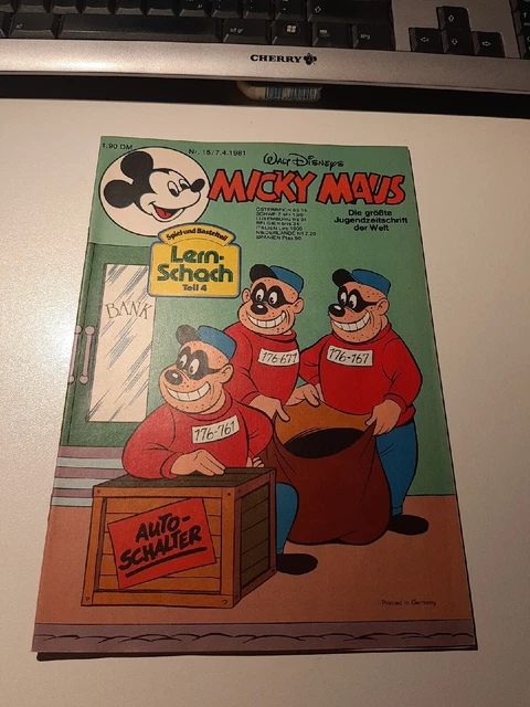 Micky Maus Nr.15  Jahrgang 1981 Mit Bastelbeilage & Schnipp