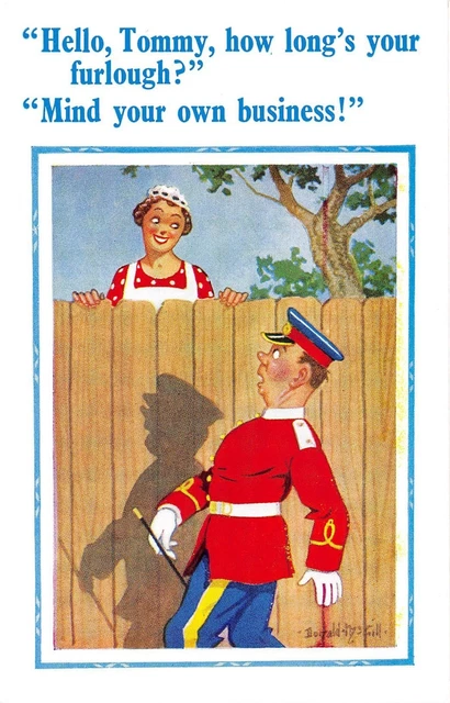 POSTCARD COMIC DONALD McGILL  D CONSTANCE ( New)  #138 FURLOUGH SOLDIER