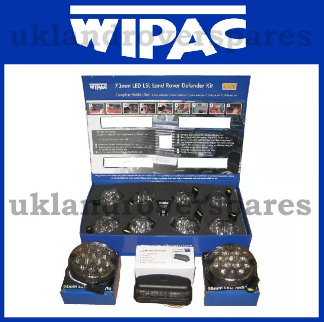 Land Rover Defender Led Wipac Deluxe Smoke Upgrade Lamp Light Kit - 11 Lamps