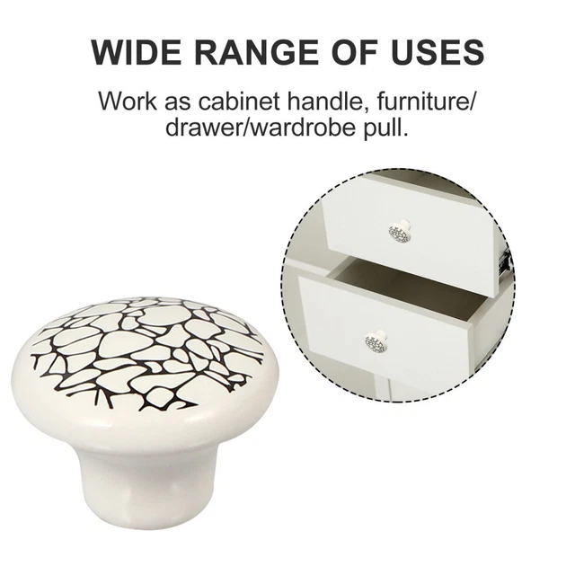 3 Pcs Drawer Handles Ceramic Handle Cabinet Knobs Ceramic Knobs Kitchen Cabinet 3