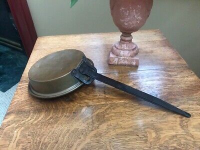 Large Forged Vintage Primitive Wrought Iron & Copper Ladle / Pan - Easy to Hang