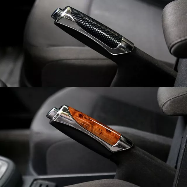 Red Carbon Fiber Style Car Hand Brake Protector Cover Auto Interior Accessories