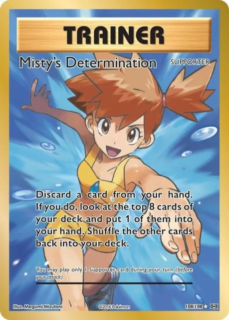 Misty's Determination 108/108 XY Evolutions Full Art Trainer Pokemon Card LP