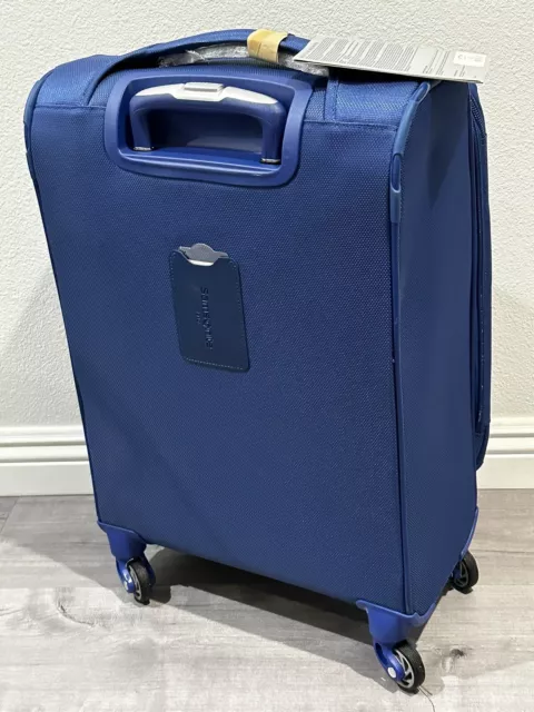 New Samsonite LifTwo Carry On Luggage 21” Spinner Blue 4-Wheel Expandable 2