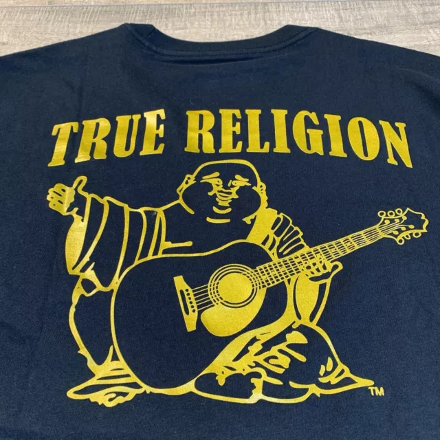 NWT True Religion Jeans Mens T-Shirt Size (XL) Black 100% Cotton B13