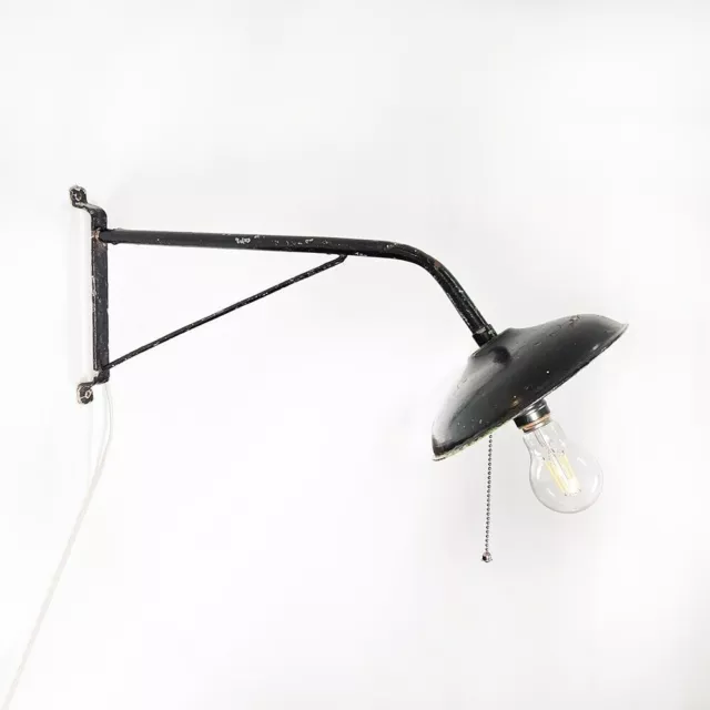 Lampada da parete o lampione in stile industriale, anni '50