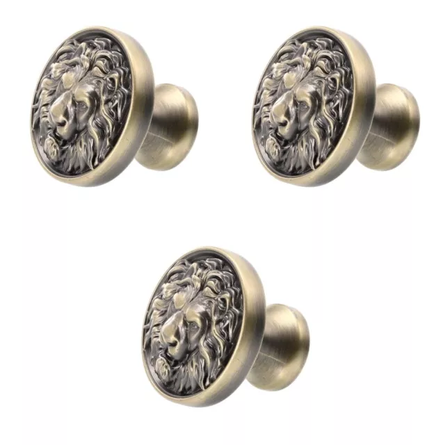 3 Pcs Cabinet Door Handle Mental Drawer Knobs Vintage Cupboard