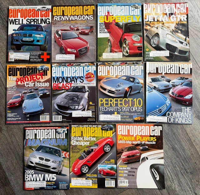 Lot Magazine EUROPEAN CAR MAGAZINE 2005 11pc Lot Car Magazine Sports Car Lot ...