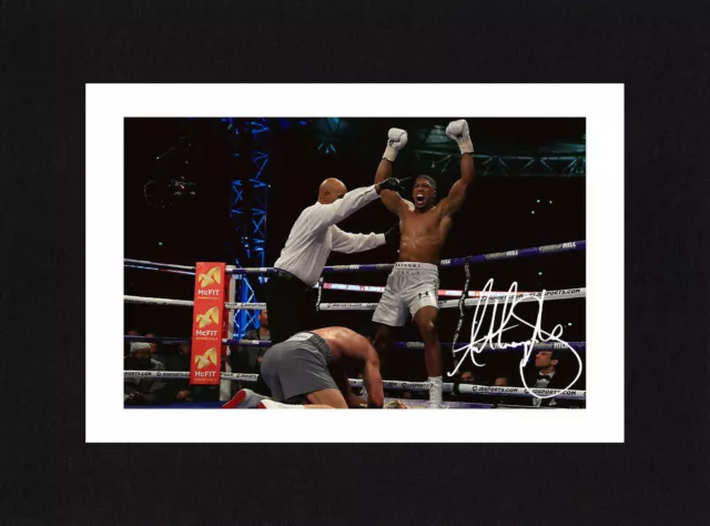 8X6 Mount ANTHONY JOSHUA Signed Autograph PHOTO Gift Boxing Print Ready to Frame