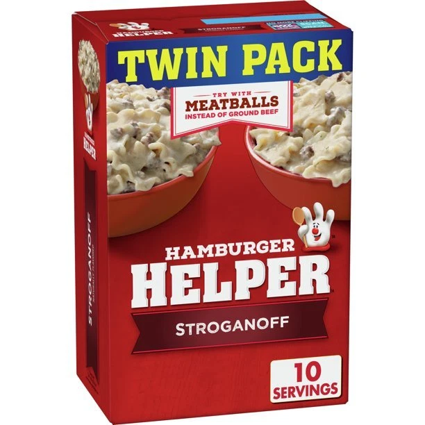Hamburger Helper Stroganoff Pasta & Sauce Mix Mischung 384ml X2 Boxen Mhd
