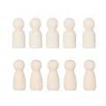 (4.3cm Blue) Holzfiguren Unvollendete Holz-Peg-Puppen Naturholz-Formen