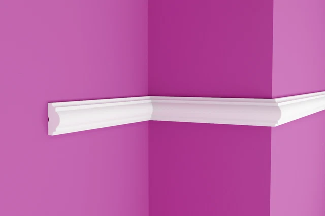 ELHARE Strisce di Stucco Striscia Decorativa per Muro FB10 Bianco 10-40 m
