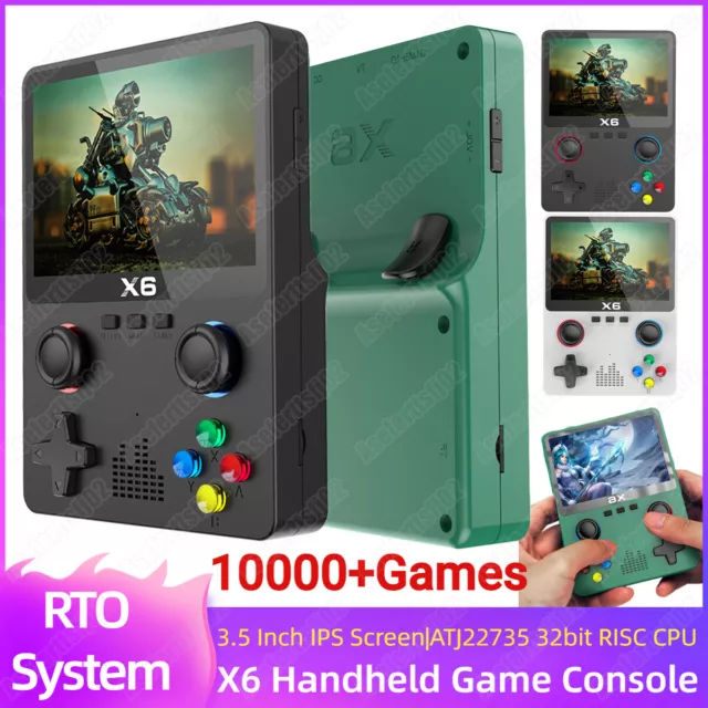 Mini Game Console Built in 10000+Classic Games Handheld 3.5" IPS HD Screen Gift