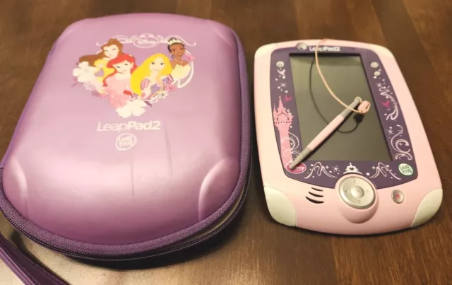 Leapfrog Leap Pad 2 Disney Princess Handheld Tablet & case No Cables or games