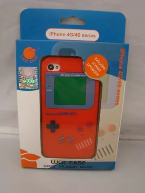 Iphone 4 Silicone Case & Screen Protector GameBoy Series 4G/4S NEW RED