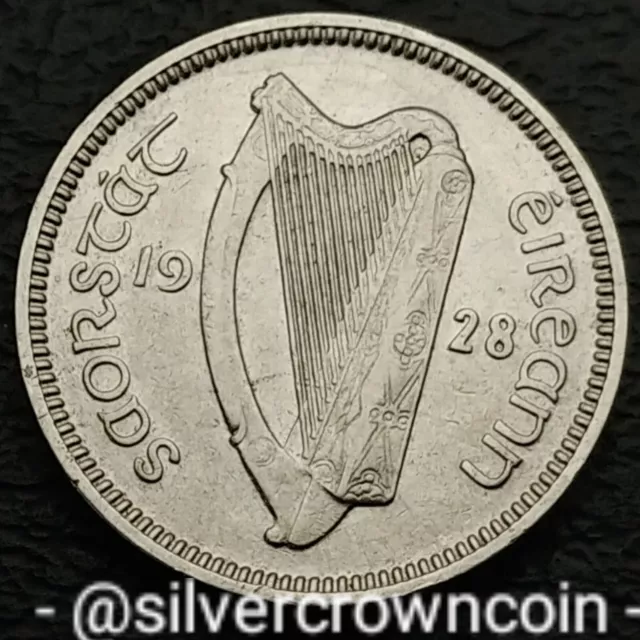 Ireland, Eire 3 Pence 1928. KM#4. Three Cents coin. Hare. Rabbit. Animals.