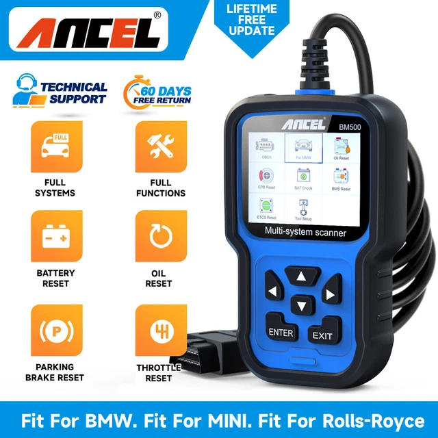 ANCEL AD310 Pro 3-in-1 OBD2 Diagnosegerät & Batterietester – Für 12V/24V, Bluetooth, App, Alle Autos