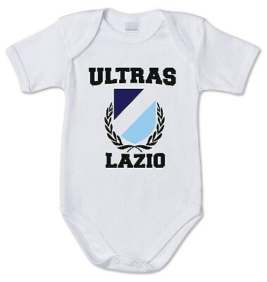 BODY tutina bimbo neonato J1357 Ultras Lazio Scudetto Curva Nord Olimpia Italia