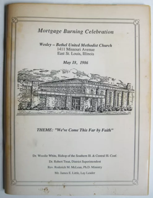 EAST ST LOUIS Wesley Bethel United Methodist Church Mortgage Burning Program '86