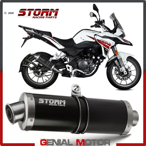 Echappement Storm By Mivv Silencieux Noir Oval Acier Benelli Trk 251 2019 > 2020