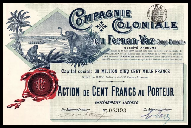 1900 French Congo: Compagnie Coloniale du Fernan-Vaz