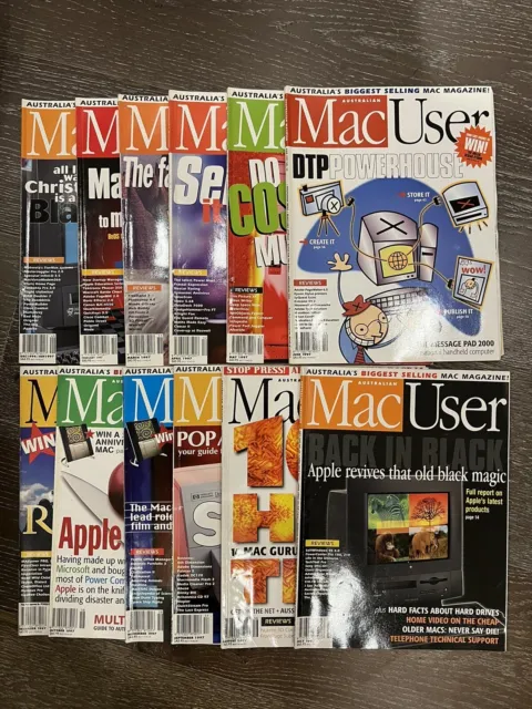 Lot Of 12 Australian MacUser magazines Jan-December 1997