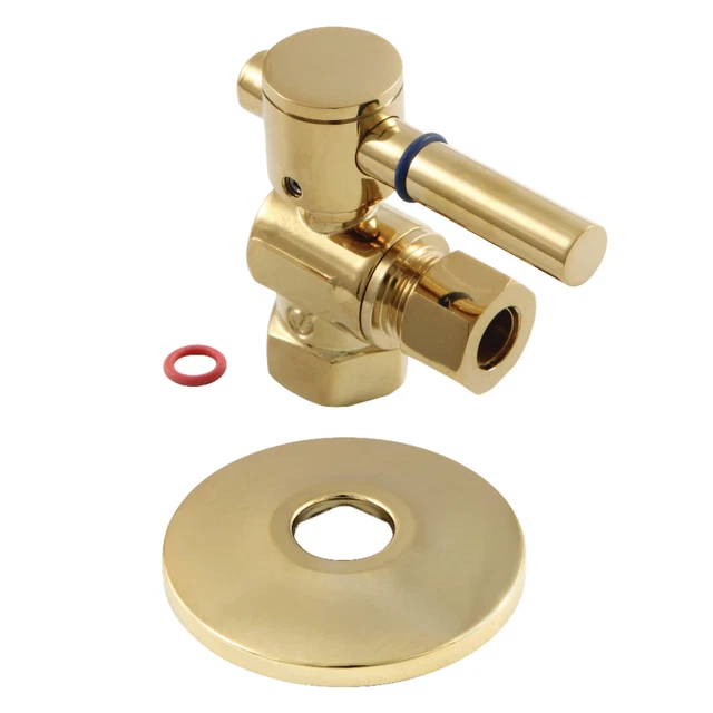 Kingston Brass CC3310.DLK 1-3/4"H Quarter Turn Angle Stop Valve - Brass